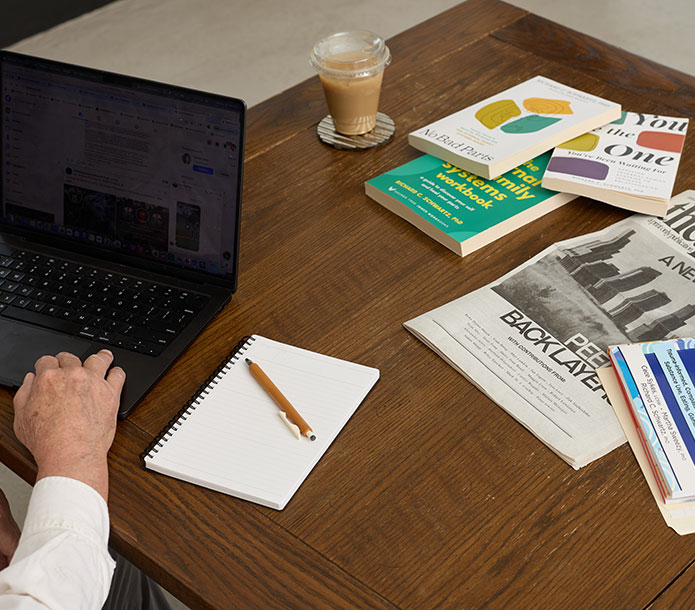The desk of Dr. Richard C. Schwartz