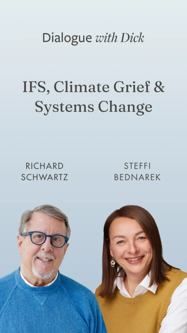 For the first episode of Dialogue with Dick, I’m joined by Steffi Bednarek, a climate psychologist, Gestalt therapist, and IFS therapist.

We talk about climate grief, systems, and what IFS can offer as we navigate a changing world. I really enjoyed this conversation and hope you do too.

Watch the full episode on YouTube through the link in my bio.